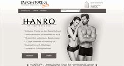 Desktop Screenshot of hanro.basics-store.de