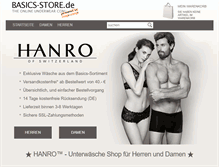 Tablet Screenshot of hanro.basics-store.de
