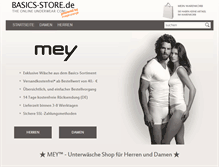 Tablet Screenshot of mey.basics-store.de